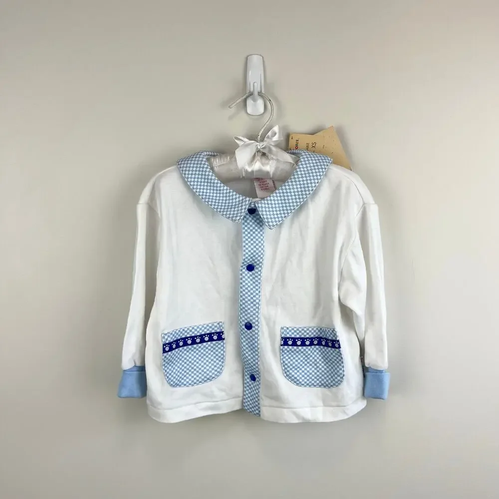 Vintage Gymboree Polar Bear Paw Print Cardigan XS 9-18 Months NWT